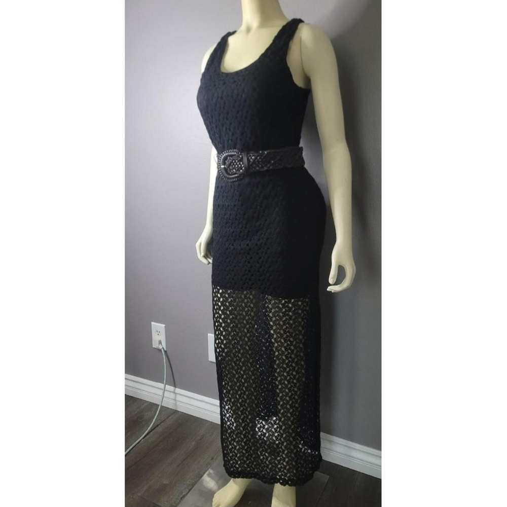 Elegant Black Knit Maxi Skirt